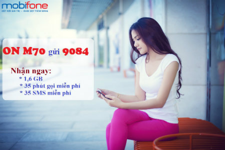 Đăng ký gói M70 MobiFone nhận ưu đãi data, thoại, sms