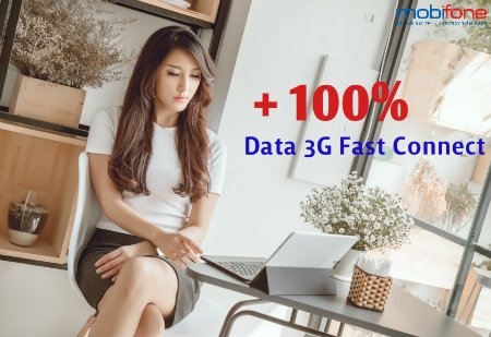 Khuyến mãi tặng 100% data 3G Fast Connect Mobifone ngày 9/8