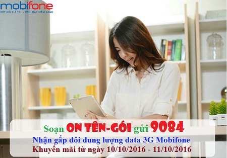 Mobifone khuyến mãi 100% data tốc độ cao cho 3g Fast Connect ngày 10/10 - 11/10