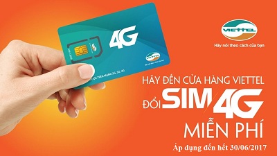 Đổi sim 4G Viettel miễn phí trên toàn quốc
