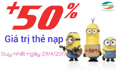 Khuyến mãi Viettel ngày 29/4/2017 Khuyến mãi Viettel ngày 29/4/2017