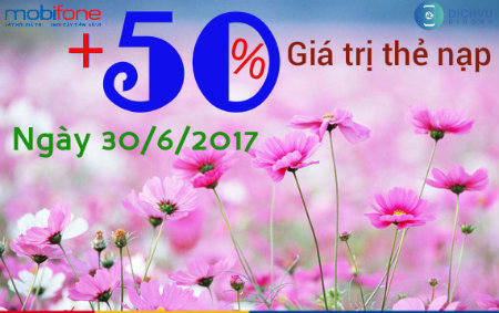 Khuyến mãi 50% giá trị thẻ nạp Mobifone ngày 30/6 Khuyen-mai-Mobifone-tang-50-the-nap-ngay-30-6