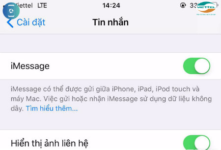 Viettel thu phí 5000đ khi kích hoạt iMessage và FaceTime trên iOS Viettel thu phí 5000đ khi kích hoạt iMessage và FaceTime trên iOS