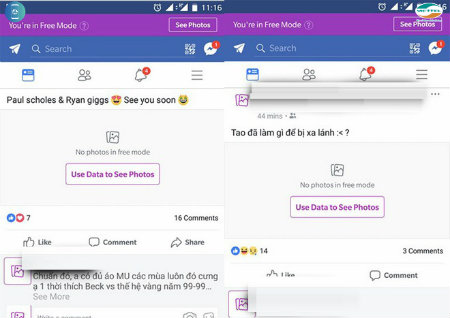 Người dùng Viettel lướt Facebook miễn phí cước data