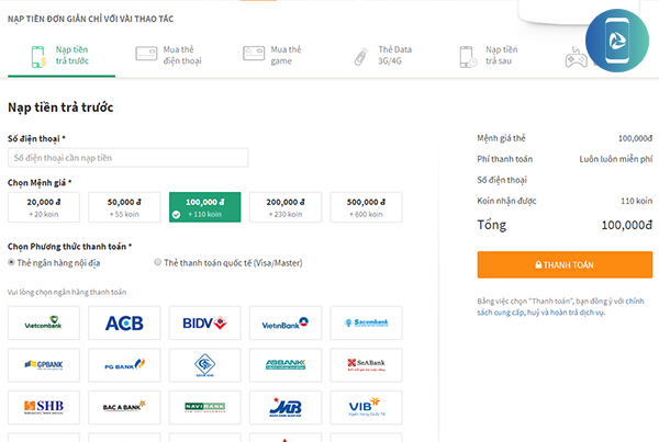 Tài khoản & Nạp tiền