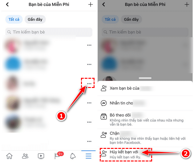 Cách xóa bạn bè bằng thao tác thủ công ngay trên Facebook