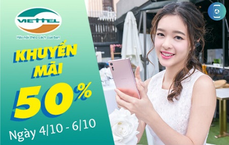 Khuyến mãi Viettel ngày 4 - 6/10/2017 Khuyến mãi Viettel ngày 4 - 6/10/2017