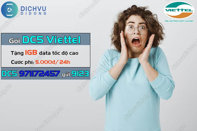 Đăng ký gói DC5 Viettel nhận ngay 1GB data cho Dcom