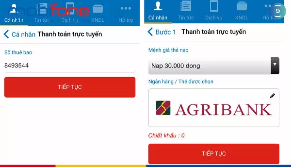 Cách nạp tiền MobiFone online Cách nạp tiền MobiFone online