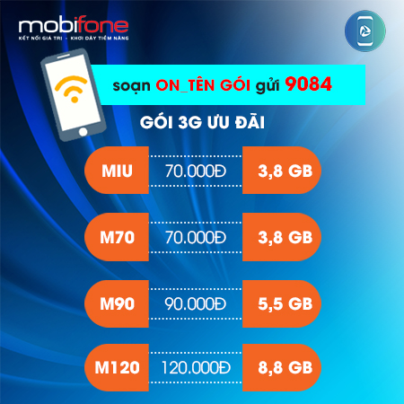 Cách đăng ký 3G MobiFone, cập nhật ưu đãi từ ngày 1/7/2018