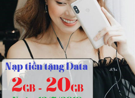 Khuyến mãi MobiFone nạp tiền tặng data ngày 12/7/2018