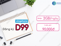 Đăng ký gói cước D99 VinaPhone