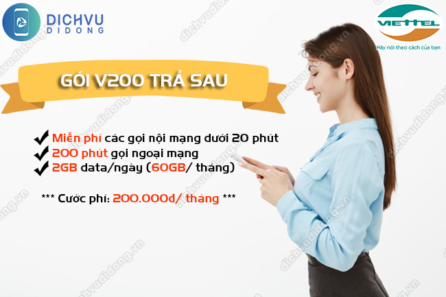 Cach dang ky goi V200 tra sau Viettel