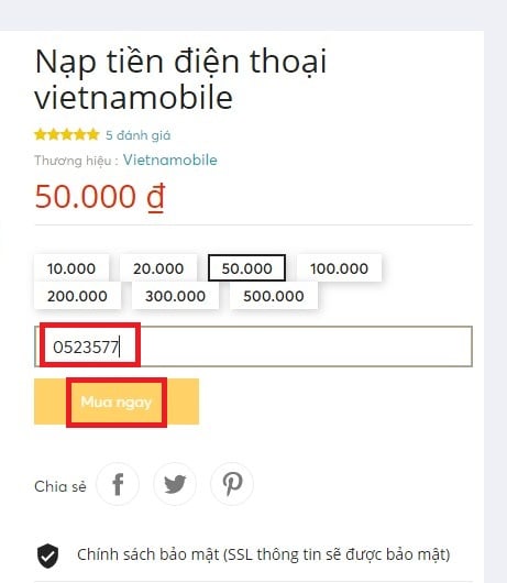  nap tien dien thoai vietnamobile don gian