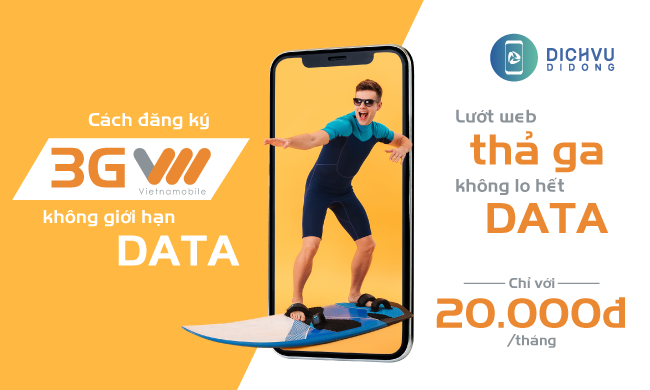 Cach dk 3G Vietnamobile không giới hạn data