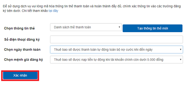 Nạp tiền thanh toán tự động AutoPay MobiFone 