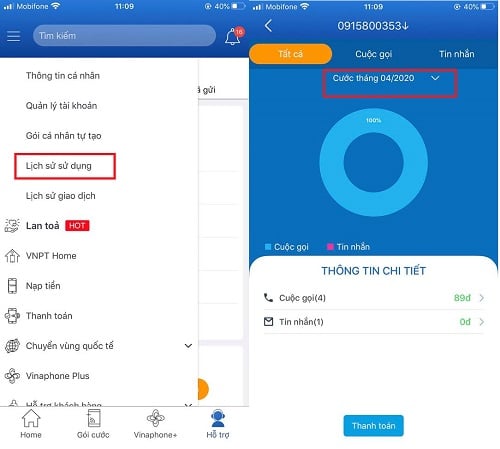 Cách kiểm tra chi tiết cước trả sau VinaPhone