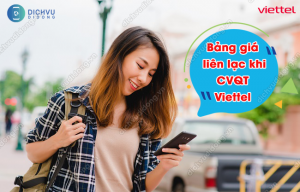 bảng giá liên lạc CVQT Viettel