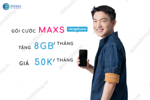 Gói cước MAXS Vinaphone miễn phí 8GB/ tháng