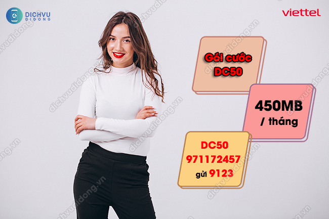 Hướng dẫn đăng ký gói DC50 Viettel