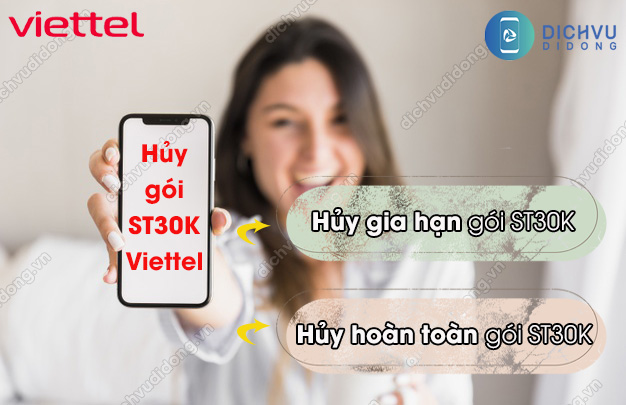 hủy gói ST30K Viettel