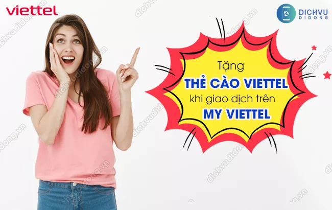 tặng thẻ cào khi giao dịch trên My Viettel