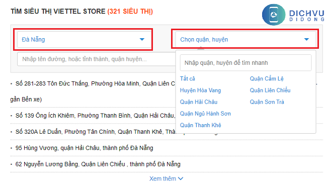 cửa hàng Viettel Store gần nhất 