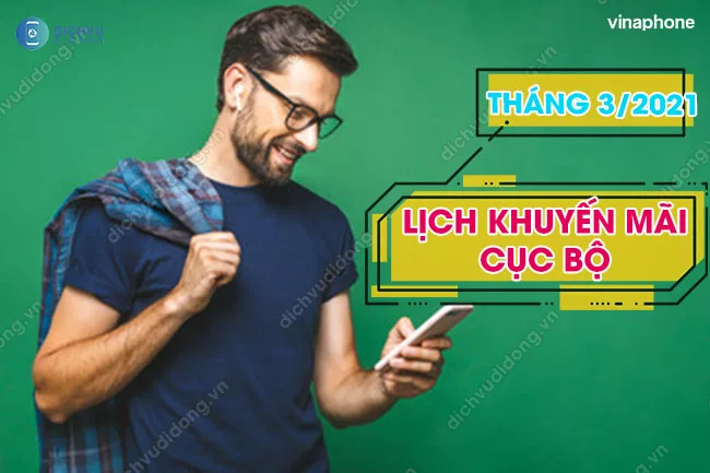 VinaPhone tang den 70% the nap ngay 02/03/2021 VinaPhone khuyến mãi 20%, 70% Cục Bộ ngày 2/3/2021
