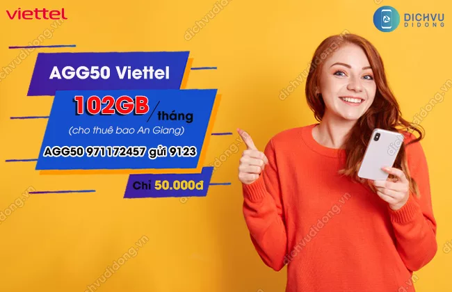 Cu phap dang ky goi AGG50 mang Viettel nhan 102GB Gói AGG50 Viettel