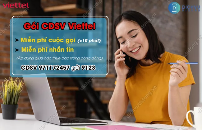 Cach dang ky goi cuoc CDSV Viettel goi, nhan tin tha ga gói CDSV Viettel