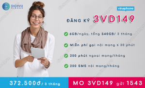 Gói cước 3VD149 Vina