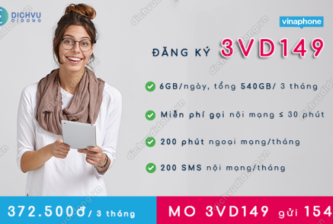 Gói cước 3VD149 Vina