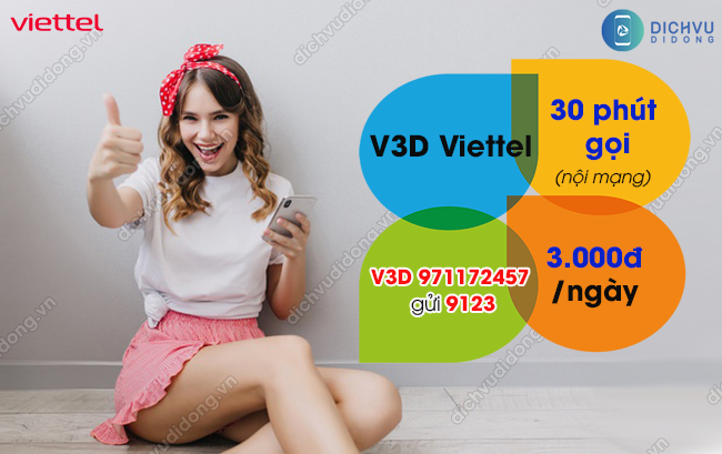 Cach dang ky goi cuoc V3D mang Viettel Gói V3D Viettel
