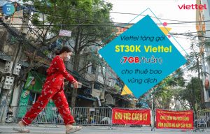 viettel tang goi St30K cho thue bao vung dich