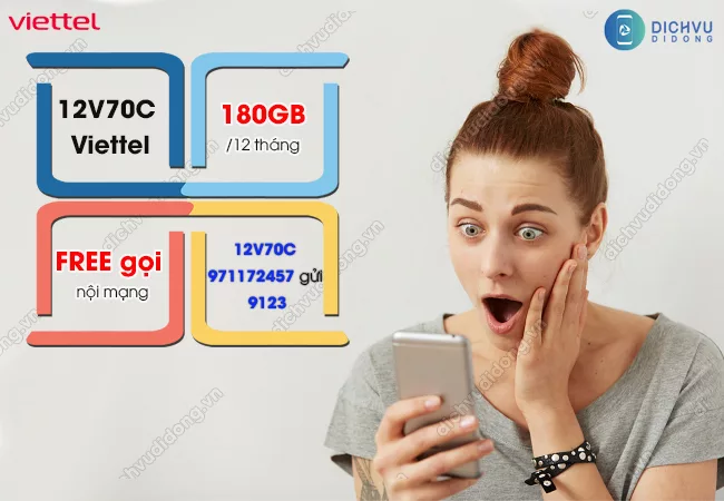 Cach dang ky goi cuoc 12V70C cua Viettel gói 12V70C Viettel
