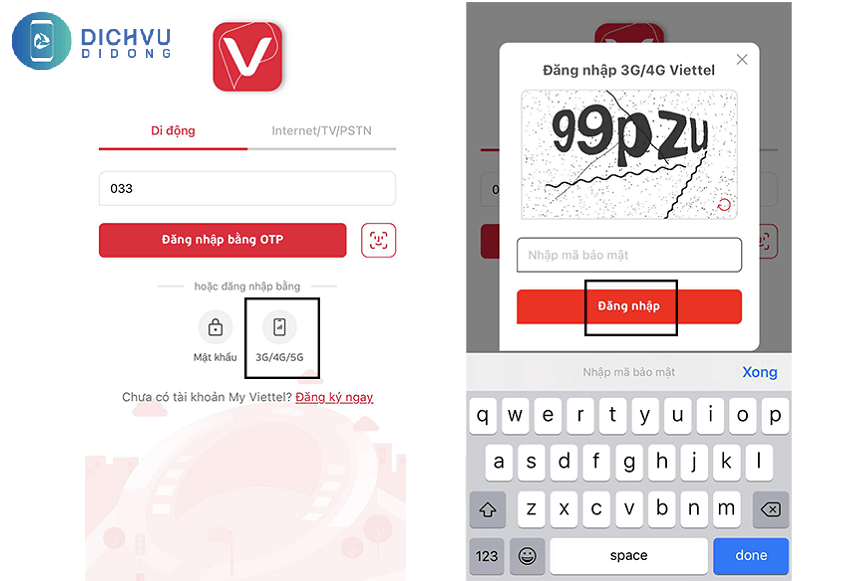 cach dang nhap my viettel khong can otp