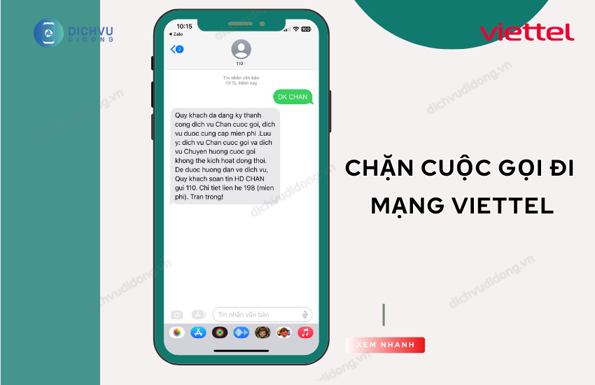 chan cuoc goi di viettel