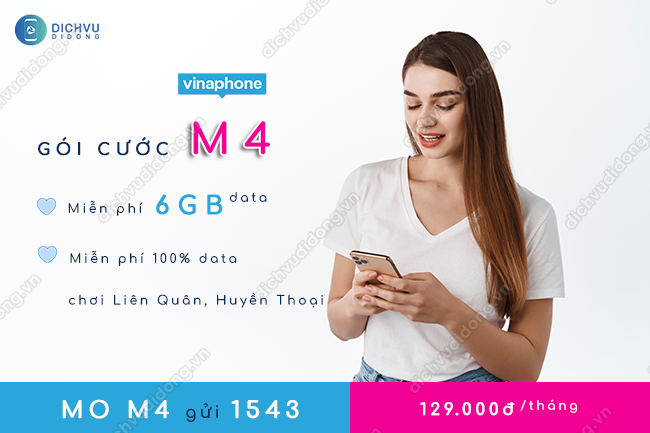 Cú pháp đăng ký gói cước M4 Vinaphone