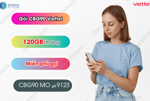 Miễn phí 120GB/tháng, gọi FREE khi đăng ký gói CBG90 Viettel 1 goi cbg90 viettel