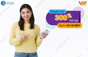 Vietnamobile khuyến mãi 300% ngày 12/12/2021