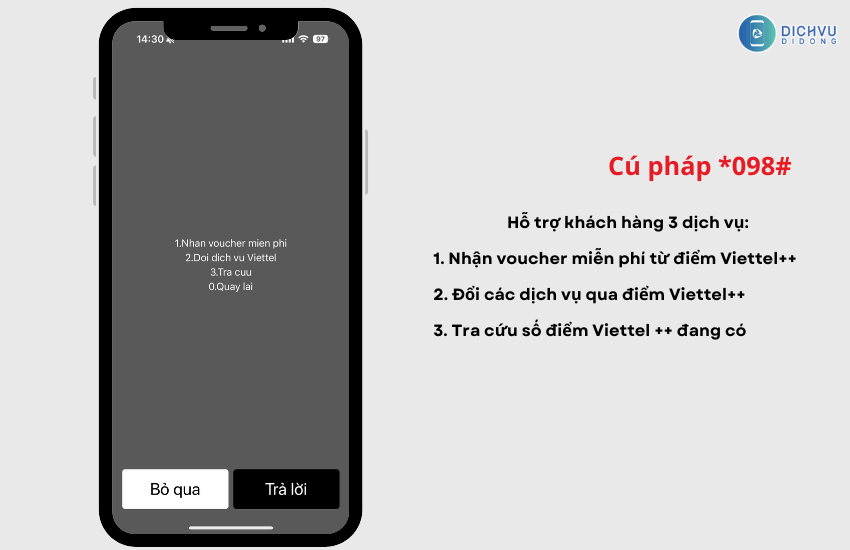 098 khong ho tro tang diem viettel