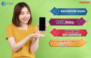 gói BACLIEU100 của Viettel