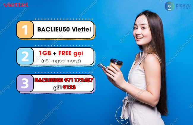 gói BACLIEU50 của Viettel 