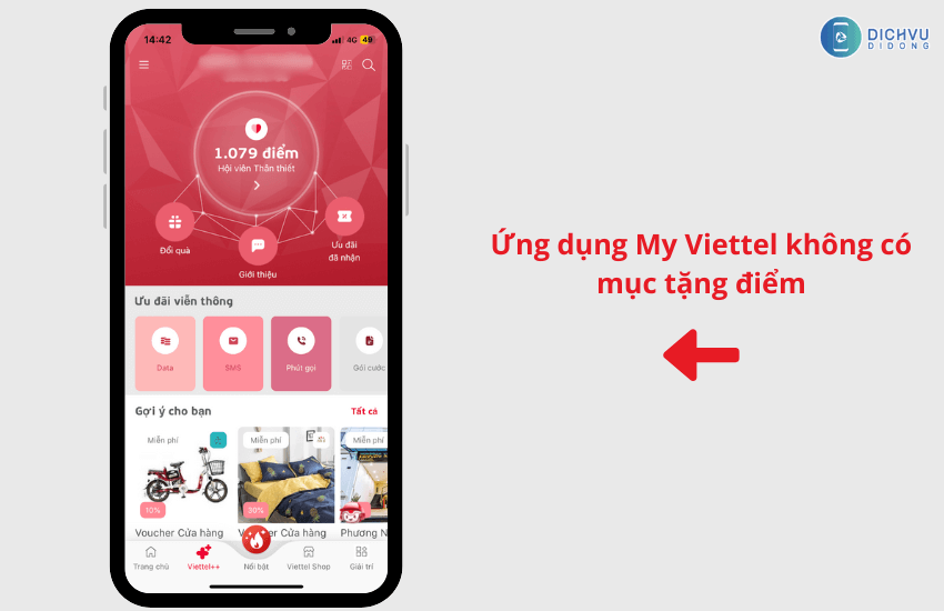 my viettel khong co muc tang diem