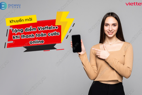 Tặng điểm Viettel++ khi thanh toán cước online