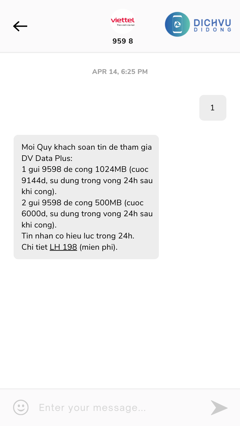 chu dong ung data viettel 9598