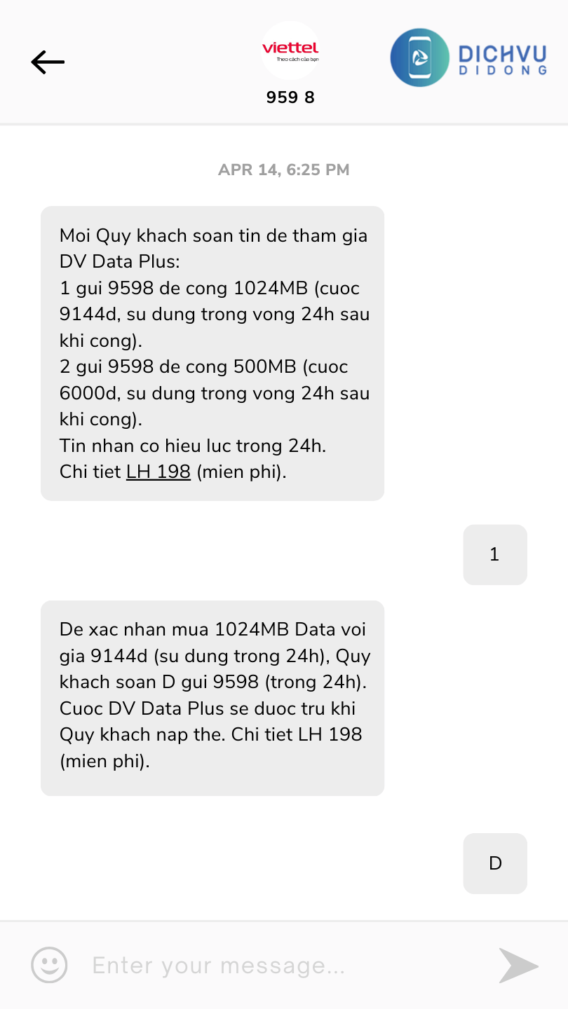 dong y moi ung tien cua 9598 viettel