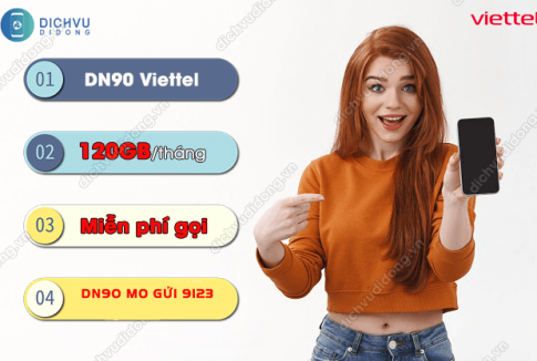 Đăng ký gói DN90 Viettel 90k nhận 120GB + thoại tại Đà Nẵng 1 goi dn90 viettel