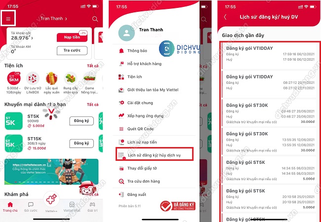 Cách Kiểm Tra Lịch Sử đăng Ký Huỷ Dịch Vụ Trên My Viettel