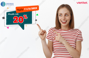 Viettel tặng 20% thẻ nạp ngày 11/3/2022